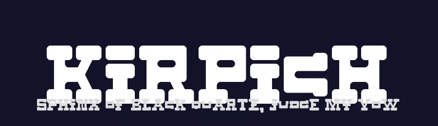 Kirpich by Dmitriy Sychiov — Slab Serif Font — thumbnail 2