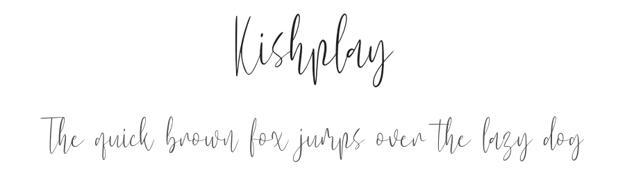 Kishplay by Anggi Hermawan — Script Handwritten Font