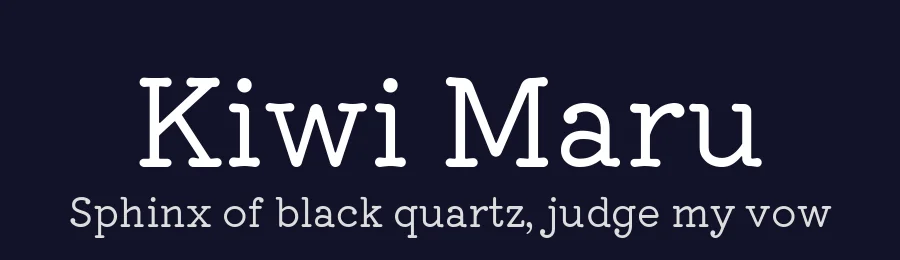 Kiwi Maru by Hiroki-Chan — Serif Font — thumbnail 2