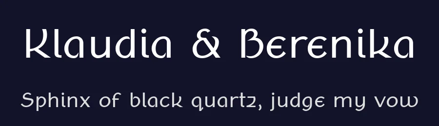 Klaudia & Berenika — Sans Serif Font — thumbnail 2