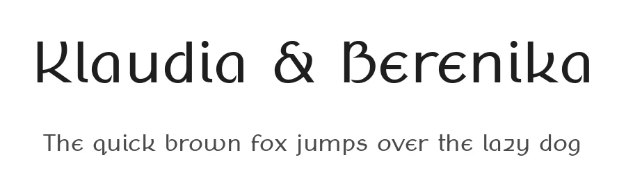 Klaudia & Berenika — Sans Serif Font