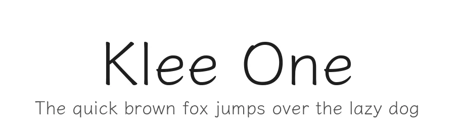 Klee One by Fontworks Inc. — Script Handwritten Font