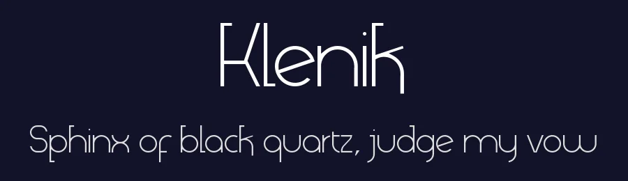 Klenik by GronType 2019 — Display Font — thumbnail 2
