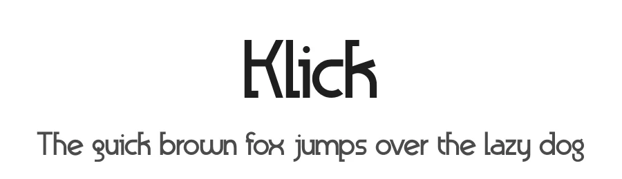 Klick by Jarnawi Saja — Display Font