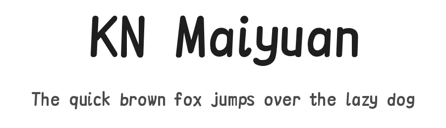 KN Maiyuan by Kingnam Type Foundry — Script Handwritten Font