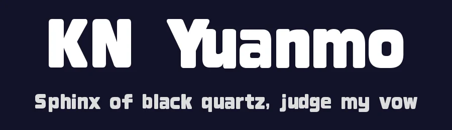 KN Yuanmo by Kingnam Type Foundry — Display Font — thumbnail 2