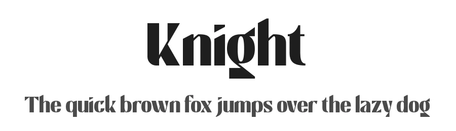 Knight by Bakhrudin Ja'far — Display Font