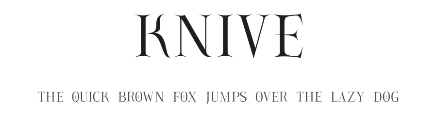 Knive by Leonhard Katschner — Serif Font