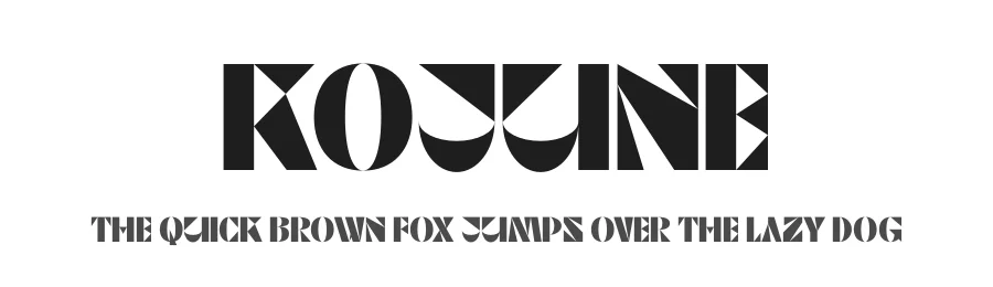 Kojune by Niko Tersa — Display Font