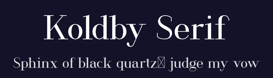 Koldby Serif by Andreas Kosikin — Serif Font — thumbnail 2