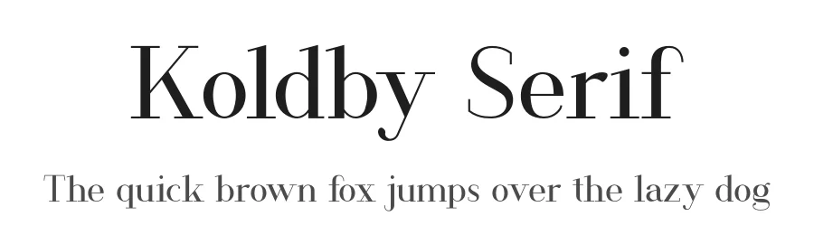 Koldby Serif by Andreas Kosikin — Serif Font