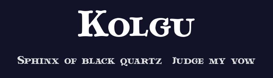 Kolgu by Ilyas Yasin — Serif Font — thumbnail 2