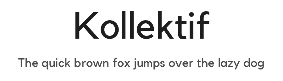 Kollektif by Dogu Kaya — Sans Serif Font