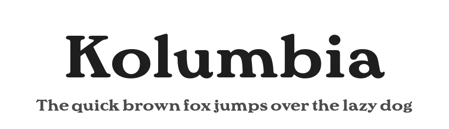 Kolumbia by Ania Wieluńska | Borys Kosmynka — Serif Font