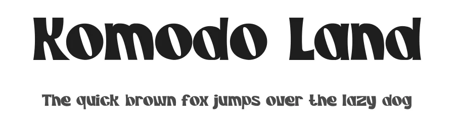 Komodo Land by PINISIART Team — Display Font