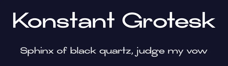 Konstant Grotesk by Stephen French — Sans Serif Font — thumbnail 2