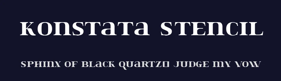 Konstata Stencil by David Waschbuesch — Serif Font — thumbnail 2