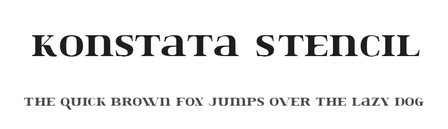 Konstata Stencil by David Waschbuesch — Serif Font