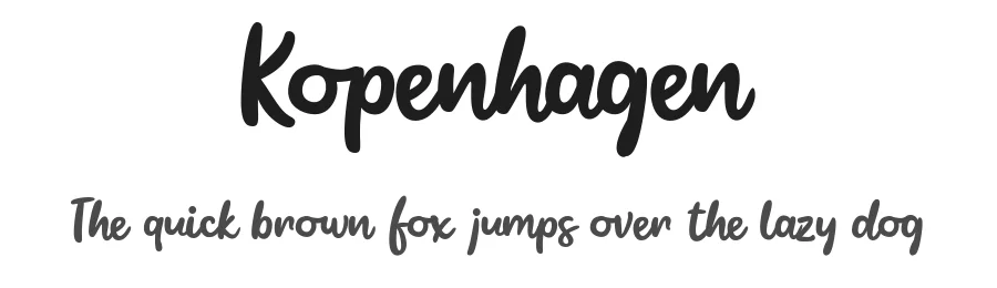 Kopenhagen by Joe Letter — Script Handwritten Font
