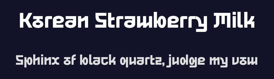 Korean Strawberry Milk — Display Font — thumbnail 2