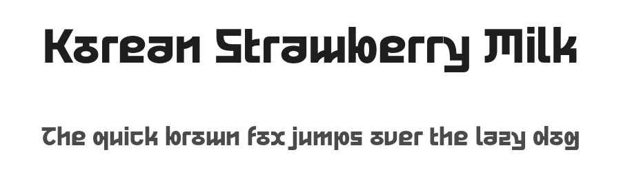 Korean Strawberry Milk — Display Font