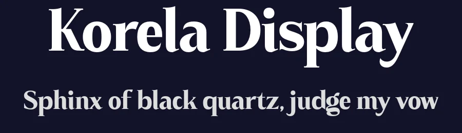 Korela Display by Khaidir — Display Font — thumbnail 2