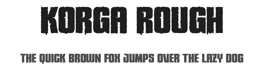 Korga Rough by Jarnawi Saja — Display Font
