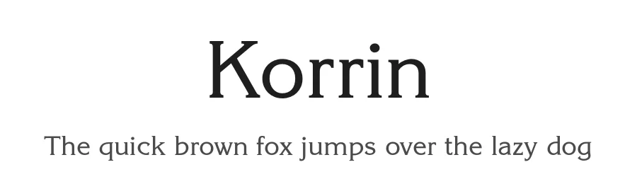 Korrin — Slab Serif Font