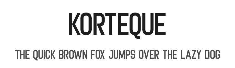 Korteque by Wahyu Sa — Sans Serif Font