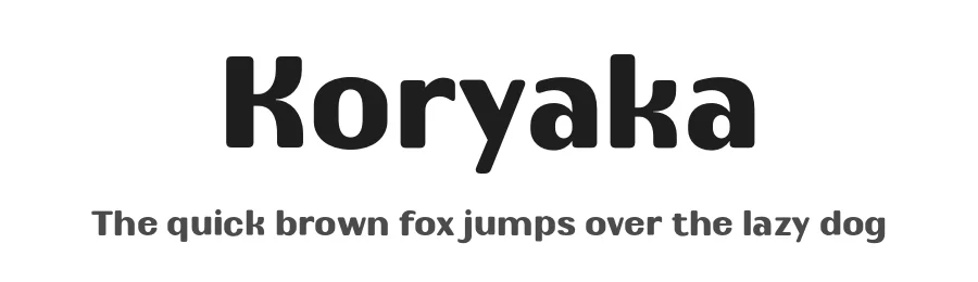 Koryaka by Vitaliy Tsygankov — Sans Serif Font