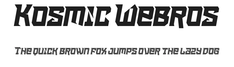 Kosmic Webros by Jarnawi Saja — Display Font
