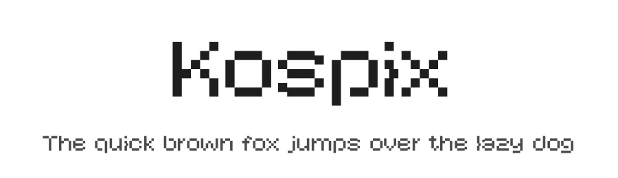 Kospix by Muhammad Muammar, Furqan Sudirman — Display Font