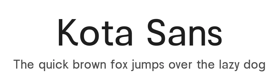 Kota Sans by Diki Pradipta Tri Atmojo — Sans Serif Font