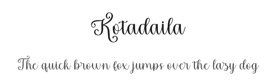 Kotadaila by Gatype — Script Handwritten Font