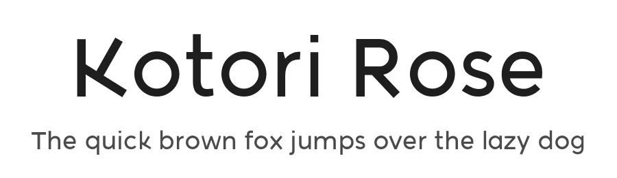 Kotori Rose by Brian Jacob — Sans Serif Font