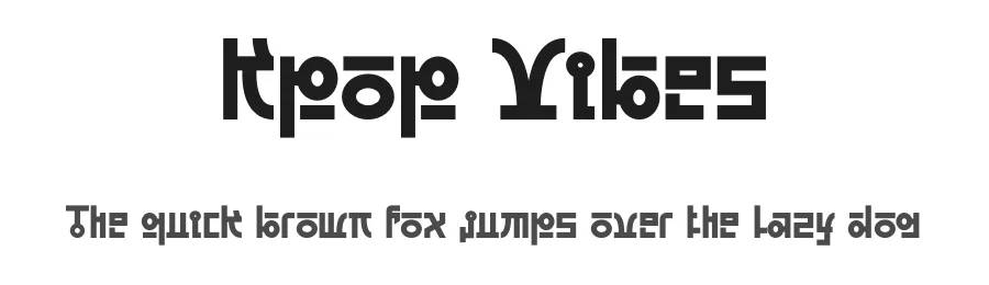 Kpop Vibes by Rony Rizki Jaya — Display Font