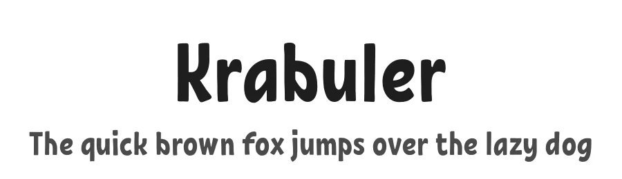 Krabuler by Misha Panfilov — Script Handwritten Font