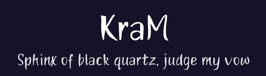 KraM by Ksenia Semirova — Script Handwritten Font — thumbnail 2