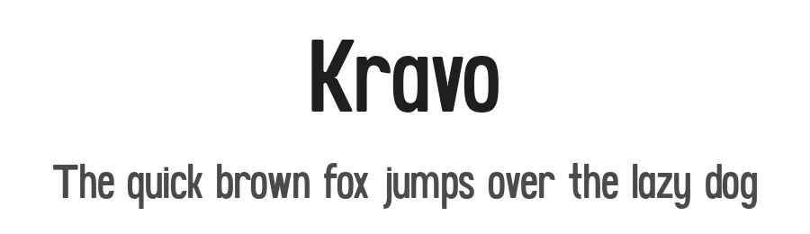 Kravo by Bakhrudin Ja'far — Sans Serif Font