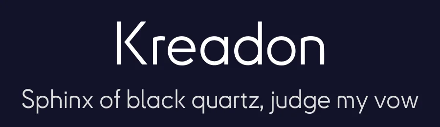 Kreadon by Reiya WATANABE — Sans Serif Font — thumbnail 2