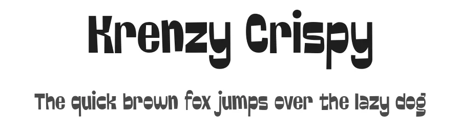 Krenzy Crispy by Ahmad Ramzi Fahruddin — Display Font