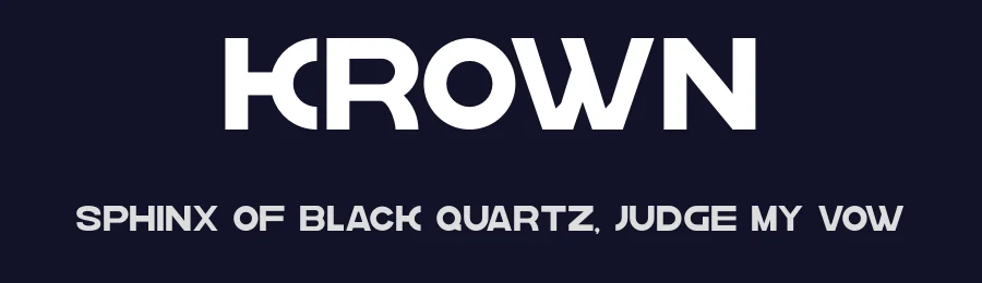 Krown by sigit nw — Sans Serif Font — thumbnail 2