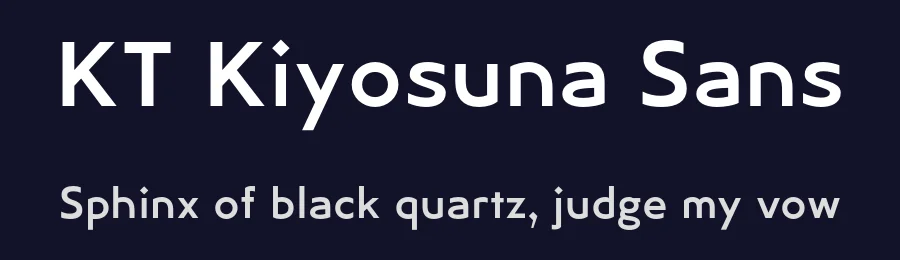 KT Kiyosuna Sans by WATANABE 'kohakuno' Reiya — Sans Serif Font — thumbnail 2