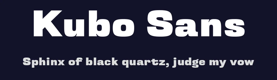 Kubo Sans by Anwar patihan — Sans Serif Font — thumbnail 2