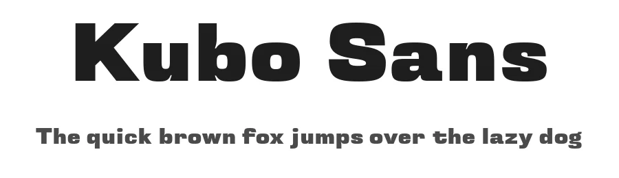 Kubo Sans by Anwar patihan β Sans Serif Font