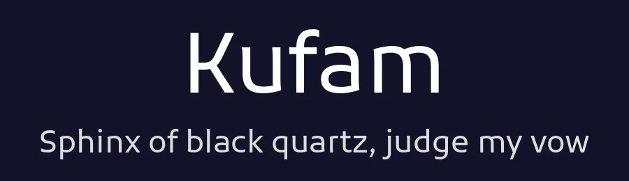 Kufam by Wael Morcos, Artur Schmal — Sans Serif Font — thumbnail 2