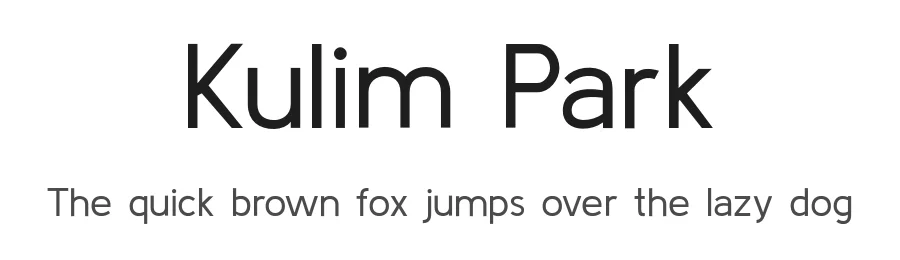 Kulim Park by Noponies / Dale Sattler — Sans Serif Font