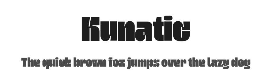 Kunatic by Muhammad Muammar, Furqan Sudirman — Display Font