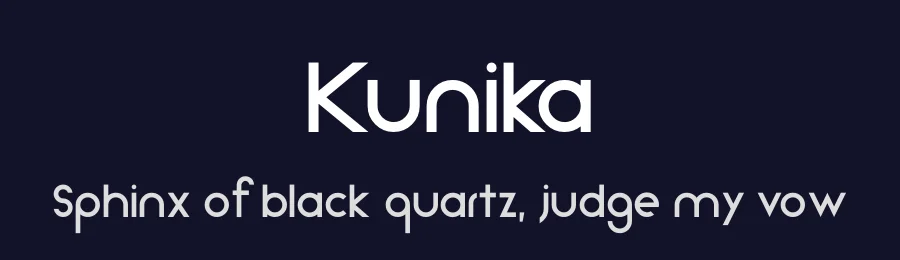 Kunika by Leo Kuroshita — Sans Serif Font — thumbnail 2