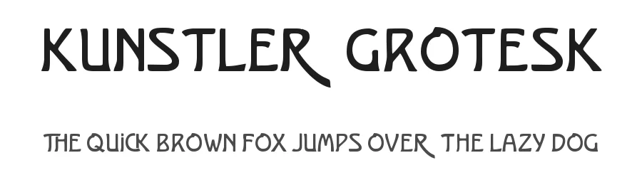 Kunstler Grotesk by Peter Wiegel — Sans Serif Font